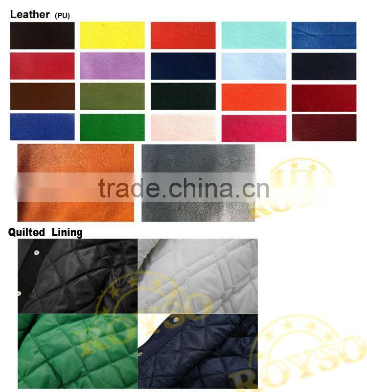 Customize Custom Made Youth Size Cheap American College Letterman Varsity Baseball High School Uniforms Men Winter Bomber Jacket