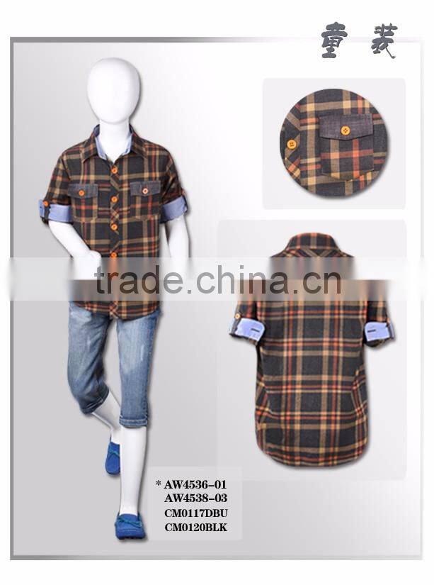 latest collection of kids casual flannel shirt design