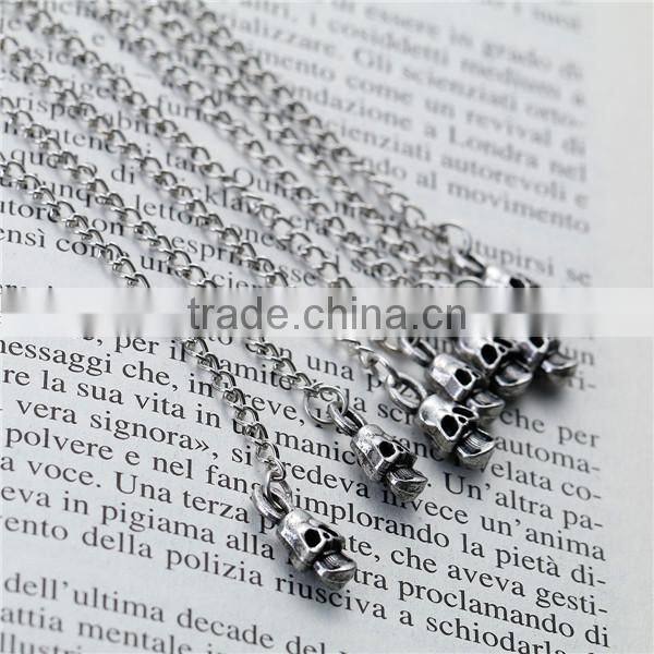 Ear Cuff Clip On Stud Wrap Earrings Antique Silver Tassel Halloween Skull 14.9cm x 3.4cm