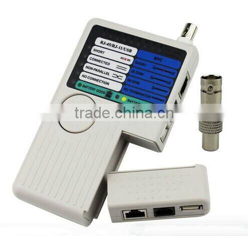 Multifunction 4 in 1 Remote RJ11 RJ45 USB BNC LAN Network Phone Cable Cat5 Cat6 Tester Meter