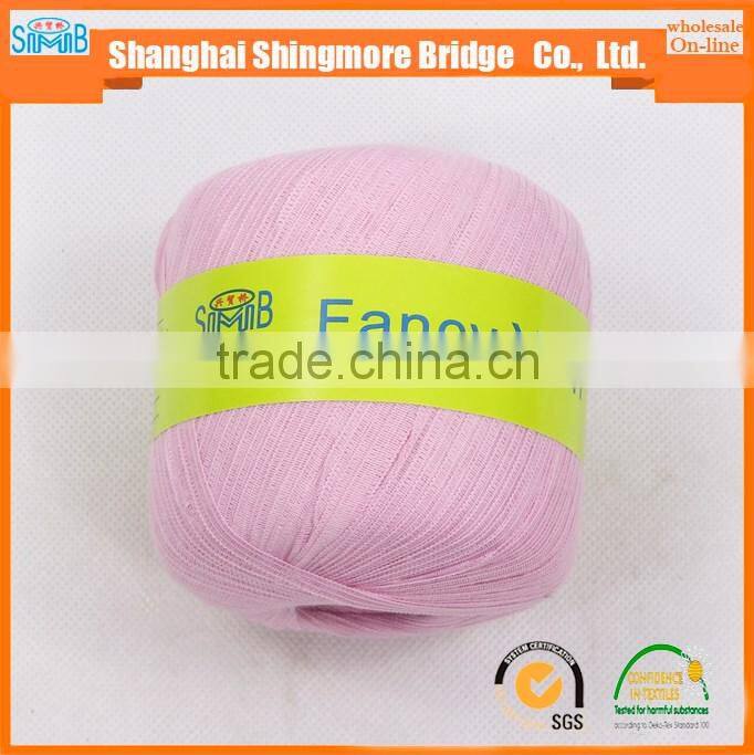 China fancy yarn manufacturer hot wholesale fashion tape yarn for knitting life