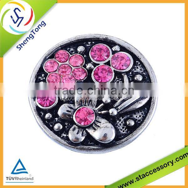 2015 Hot selling wholesale metal rhinestone button