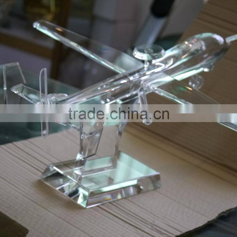 Crystal Airplane model With Logo and Text Engraved Free