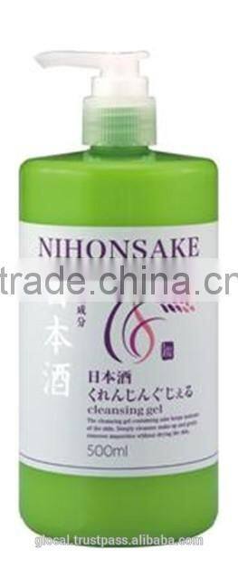 Japan Sake Rice Wine Moisturizing beauty care facial cleansing gel for dry skin 500ml Wholesale
