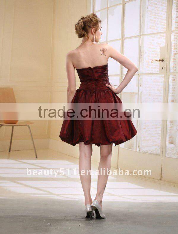 Astergarden Taffeta Knee Length Whole Sale Short Bridesmaid Dress D0007