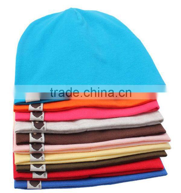 wholesale plain knit cotton baby beanie hat