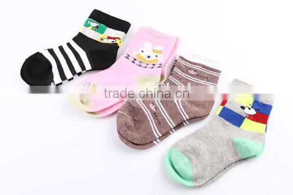 autumn&winter high quality 100%cotton cartoon cute child socks