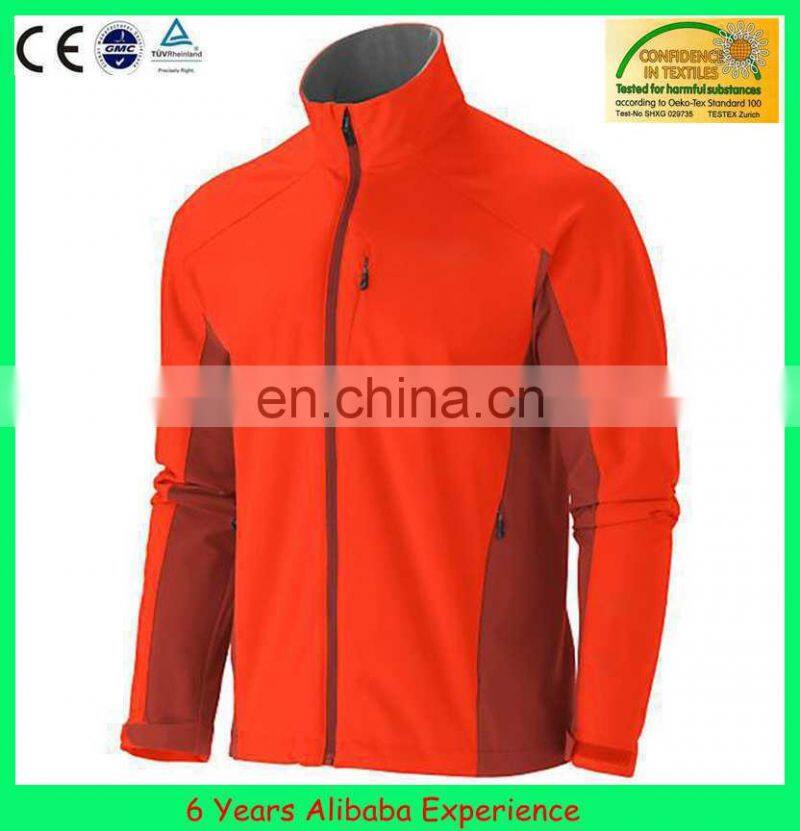 Mens softshell jacket design laminated with fleece --6 Years Alibaba Experience