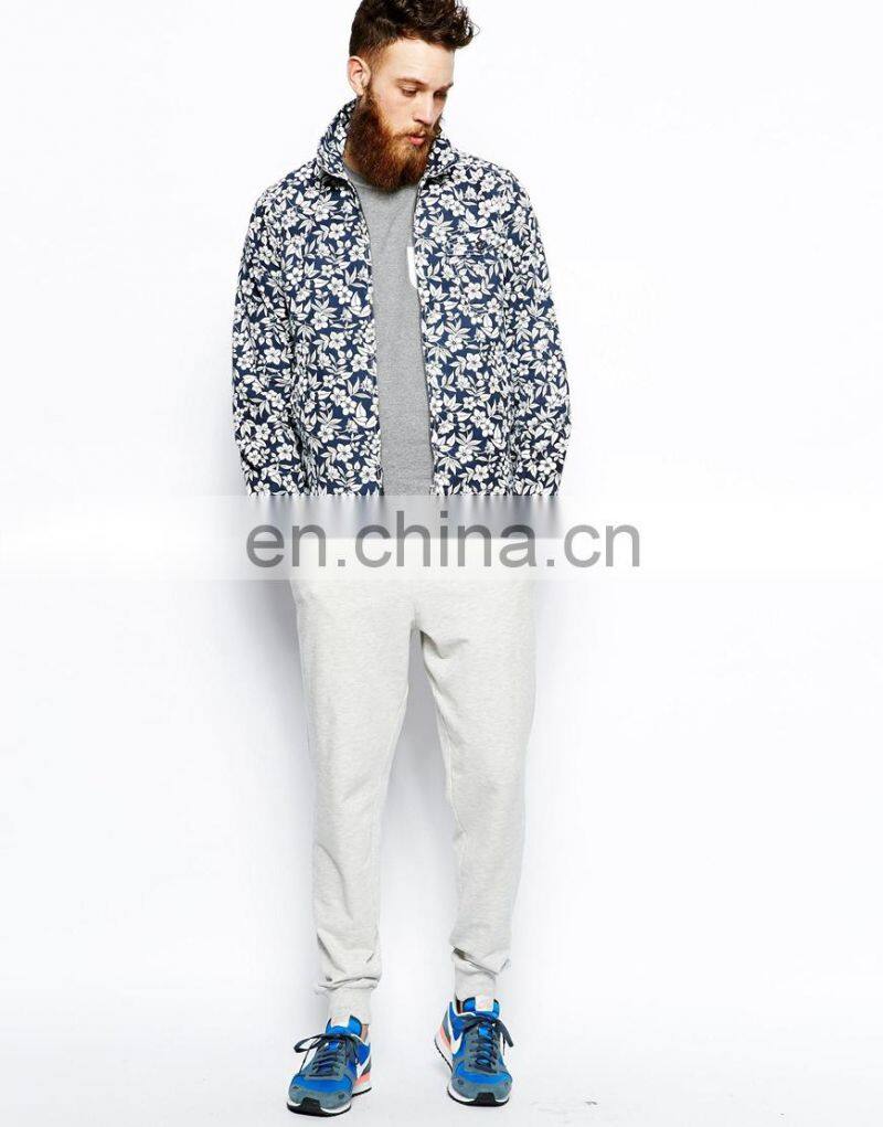 Windcheater Jacket in Floral Print/men lapel jacket/clothing supplier china/wholesale apparel model-sc256