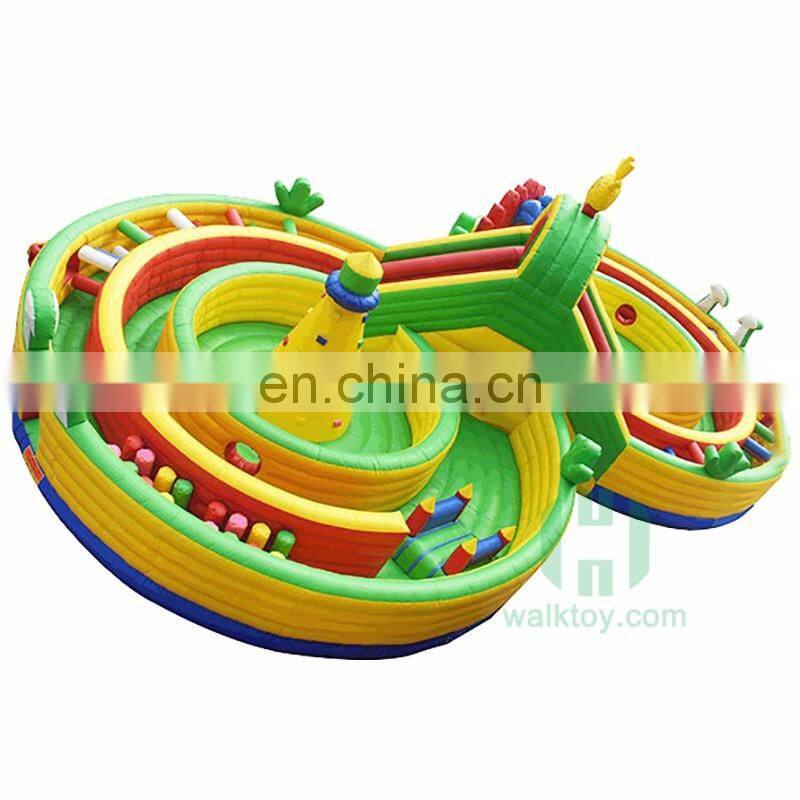 Attractave price! HI outdoor kids inflatable amusement park, commercial giant amusement jumping park