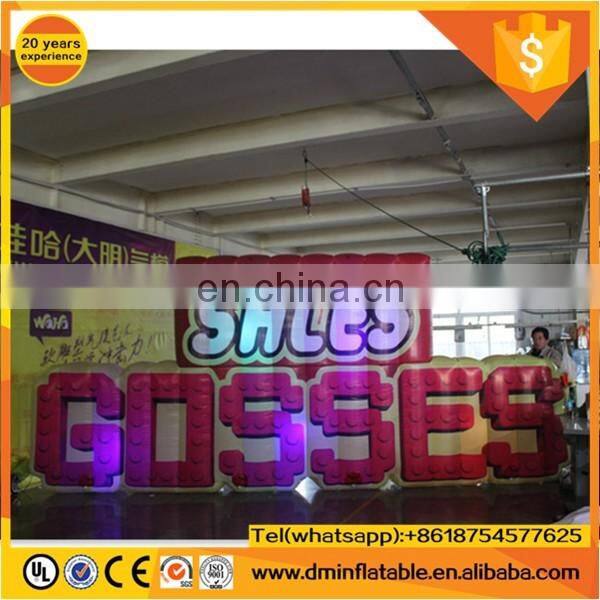 lighted inflatable logo for event decoration C-424