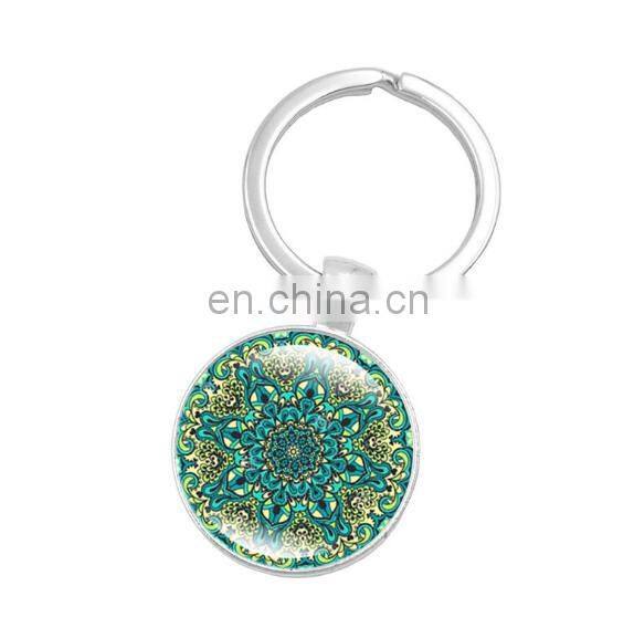 Cheap geometry Jewelry art glass pendant Keychain for Women Gifts jewelry