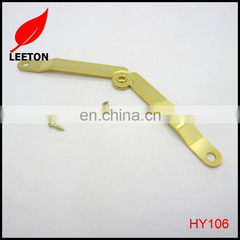 Metal shiny gold box hinge for wooden box