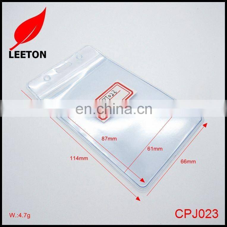 Cheap transparent PVC ID card badge holder