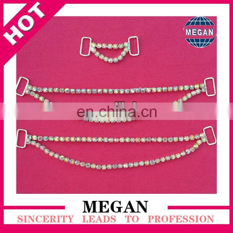 wholesale crystal rhinestone bikini connector for garment