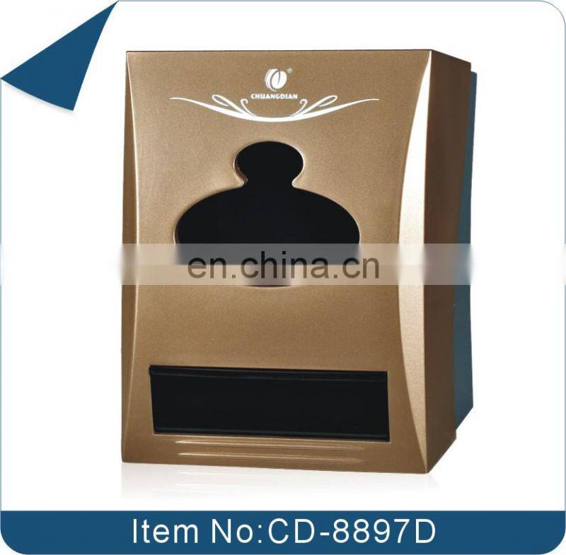 Standing Plastic Desktop Napkin Dispenser With Toothpick Holder,Brown.CD-8897D