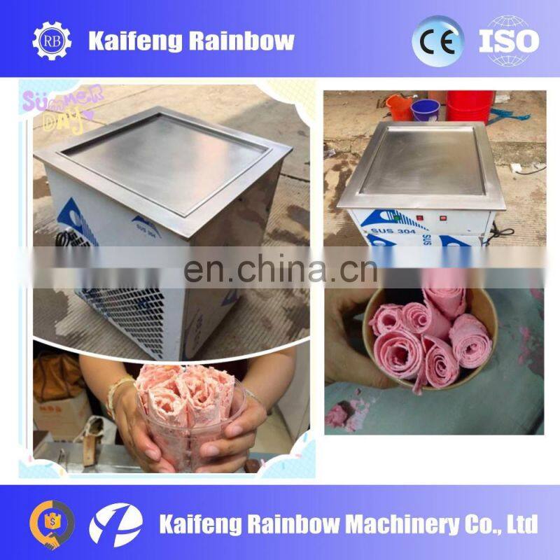 Good Feedback High Speed double round pan fry ice cream machine cold pan ice pan fry fried ice cream machine