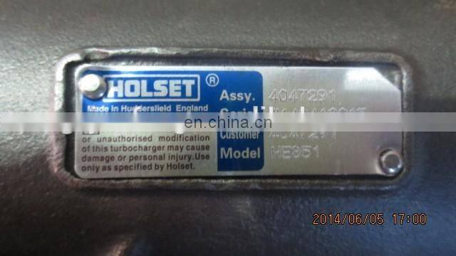 HE851 Turbo 4047291 4041787 4041788 4041789 QSK60 Engine Turbocharger for Cummins Industrial engine parts