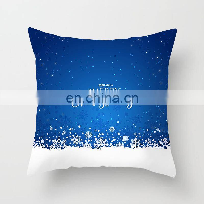 1PCS Custom Made Merry Christmas Happy New Year Cushion Cover