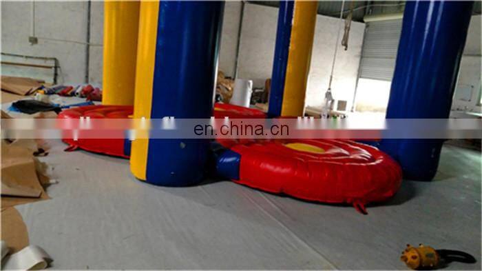 Commercial movable air frame post inflatable bungee jump for sport parks