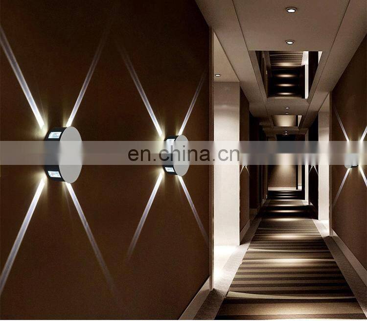 Simple and modern creative KTV square round LED aluminum wall decorative lighting for hotel