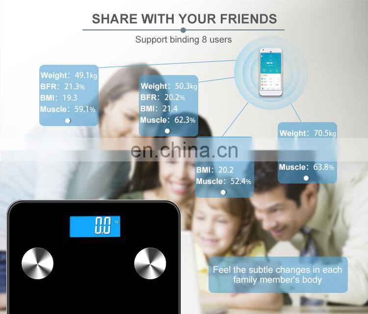 Good Price Blue tooth Body Fat Scale Smart BMI Scale Digital Bathroom Wireless Weight Scale