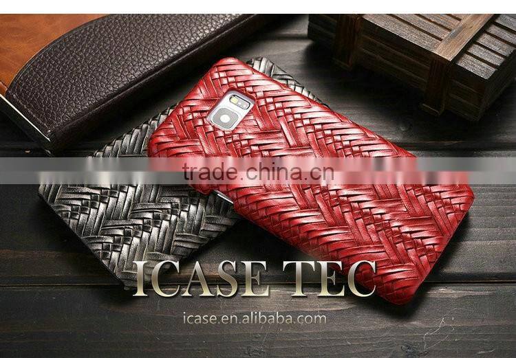 Newest Phone Case for Samsung Galaxy S6 Edge, High Quality Weave Pattern PU Leather Phone Cover for Samsung Galaxy S6 Edge Plus