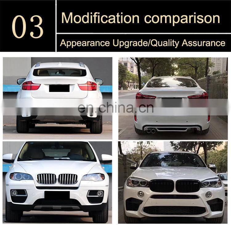 Runde For Bmw X6 M Style Car Bumpers Body Kit M Sport Type PP Material Body Kit