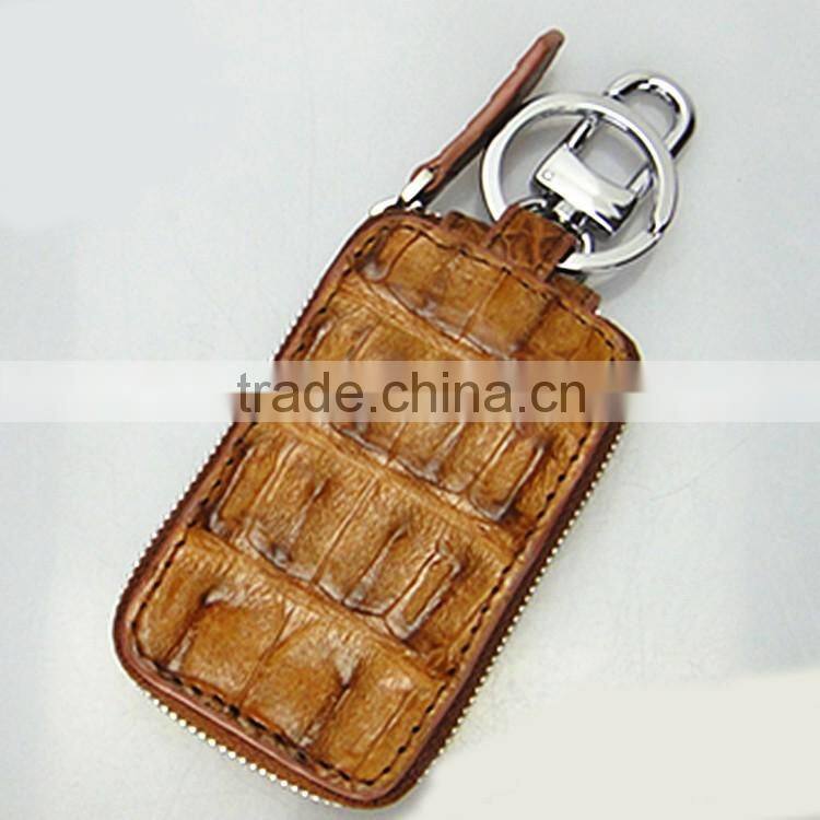 Guangzhou High Quality Luxury Crocodile Skin Leather Car Key Case Key Holder for Men or Women