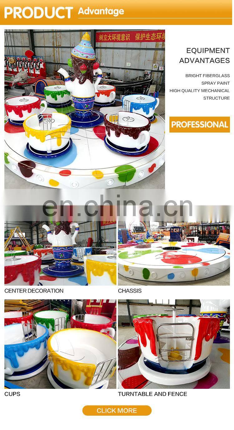 Rotary equipment fairground attractive theme park coffee cup amusement ride