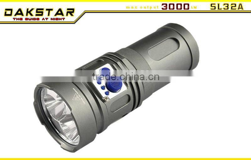 DAKSTAR SL32A XML U2 3000LM 18650 Aluminum CREE Rechargeable High Power Search Superbright Strong Light Torch