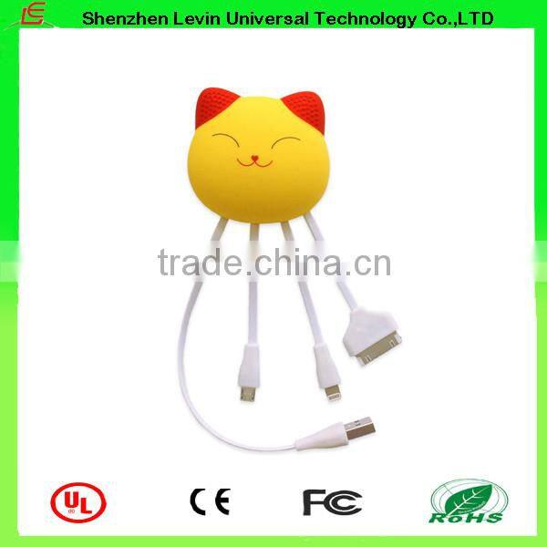 Factory Cheap Price Wholesale Lovely Wire Cartoon Data Cable