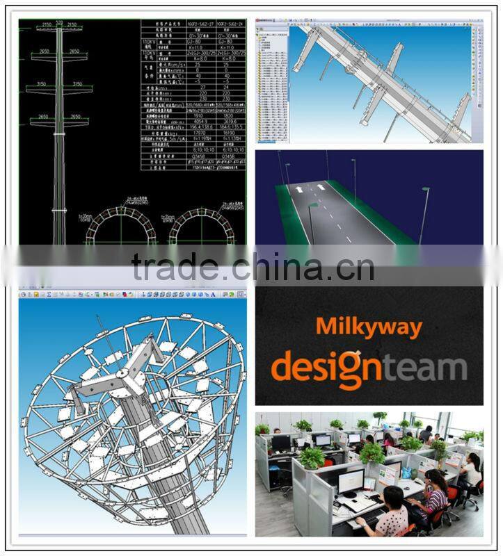 Steel Monopole Tower,Telecommunication Steel Monopole Tower,Galvanized Monopole