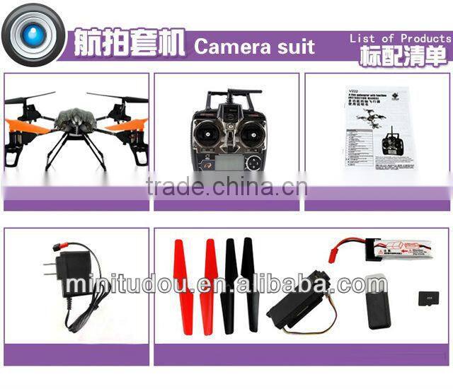 WL toys V222 2.4G 4ch 4axis with light camera bubble fountain bullet rescue