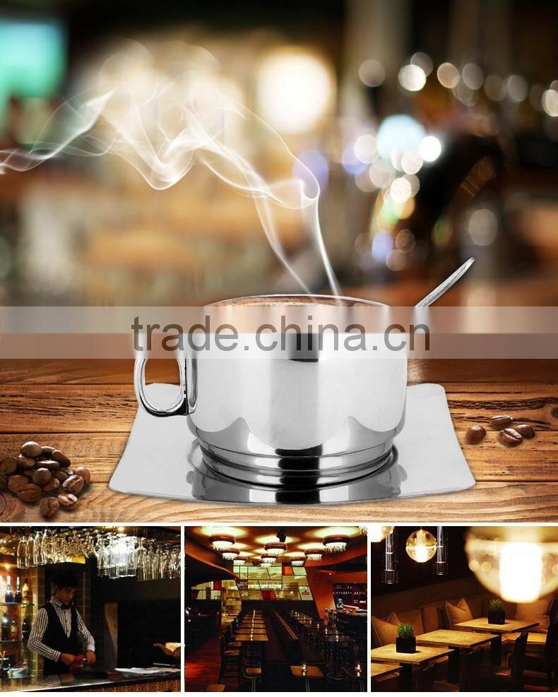 New coffee cups set tea mugs set double wall stainless steel tumbler wholesale with handle