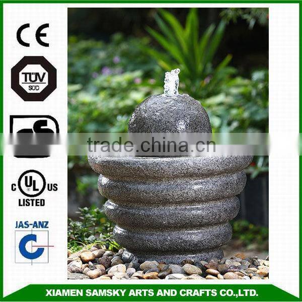 garden decoration fiberglass rotating ball water fountain