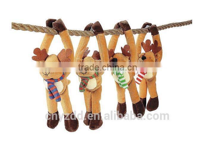Xmas 45cm Plush Long Arm Reindeer with Velcro Hoofs/Stuffed Reindeer for Christmas Gifts