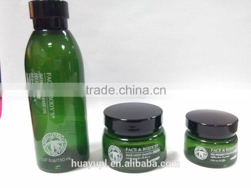 jasper color best sell PET plastic cosmetic bottles