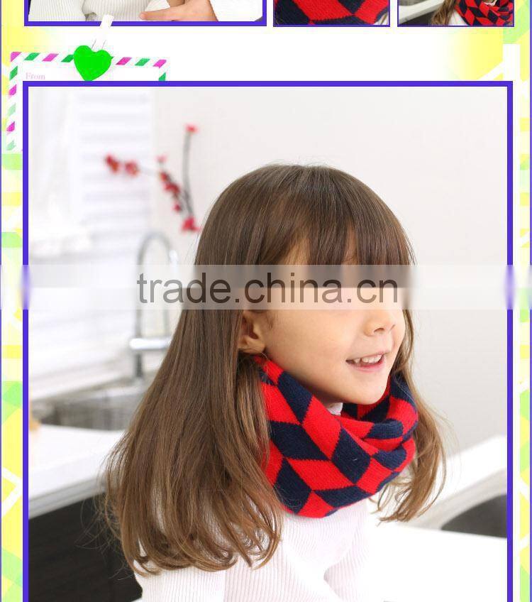 Wholesale 2014 Winter New Rhombus Design Unisex Boys Girls Winter Scarf