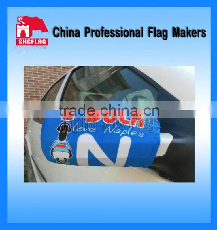 Hot Customized Auto Dealer Promotional Car Mirror Cover Flag