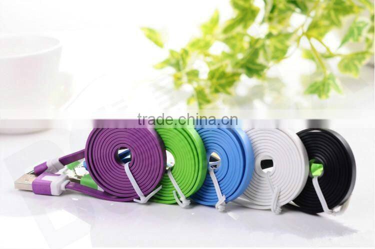 Slim Flat Electric Data Connector Micro USB Cable