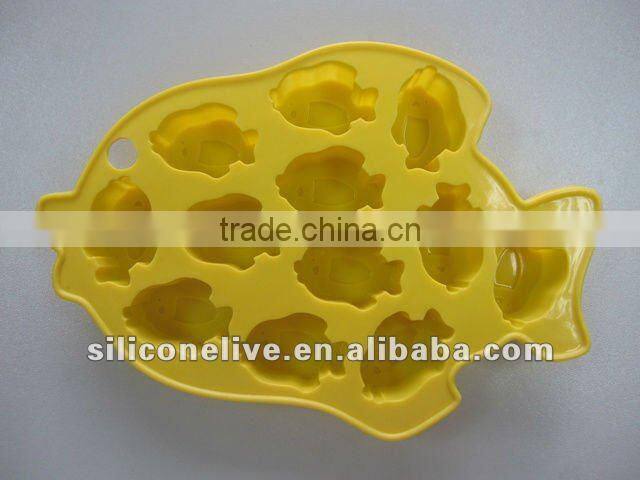 mini fish shape silicone ice tray