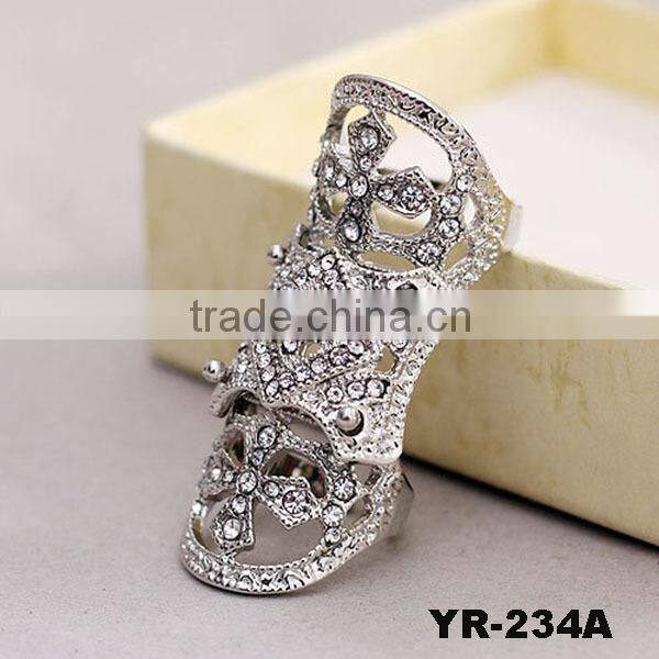 2015 New Design Fashion Hollow Punk Long Finger Ring