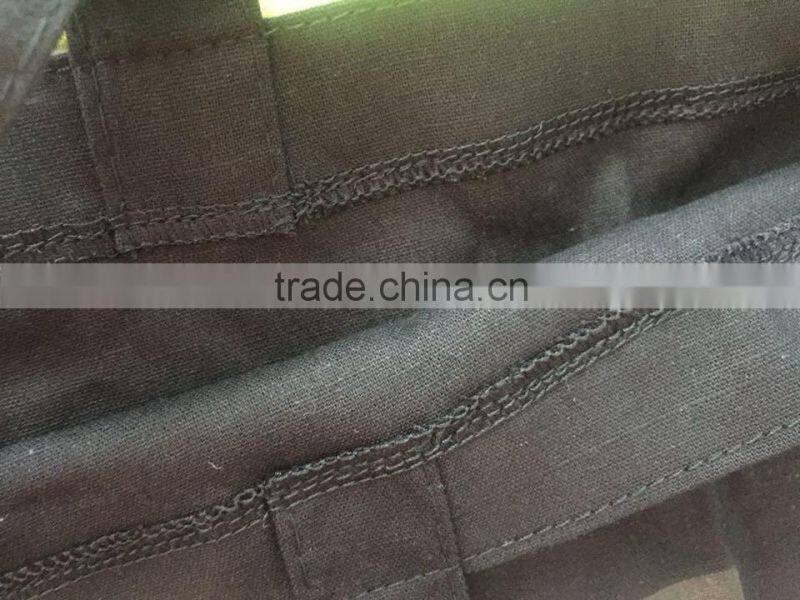 black cotton tote bag