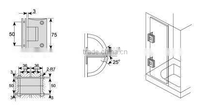 stainless steel glass bracket