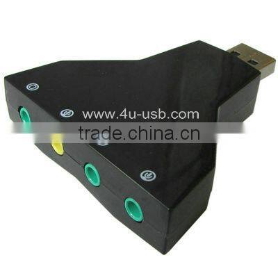4U 2.1 Channel USB Sound Adapter(Double USB Microphone,Double USB Headset)