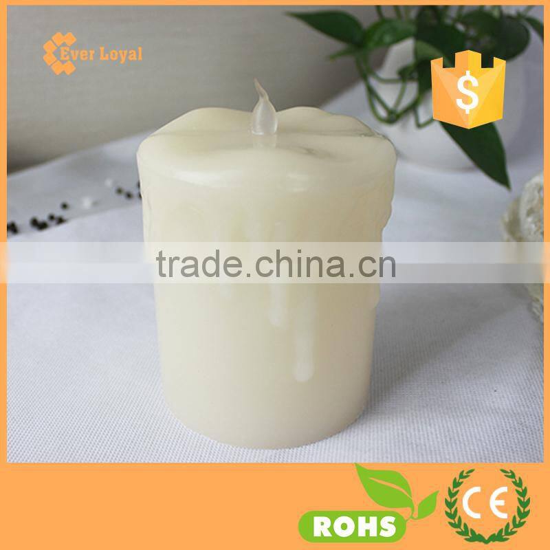 Variety Set of 3 Assorted Cream Wax Drip Flameless Brithday Candle Light battery candles Wholesale