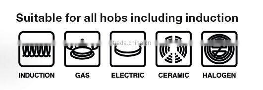 5pcs stainless steel heat-resistance cooking set pot and pan colorful silicone handles