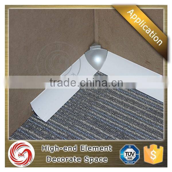 Hot selling anodized clip inner corner aluminium wall skirting board for bathroom