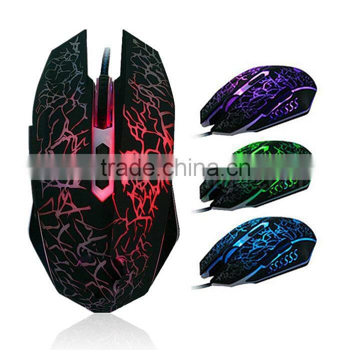 2015 Hot Selling 2400DPI Optical Adjustable 6D Button Wired Gaming Game Mice Mouse for Laptop PC